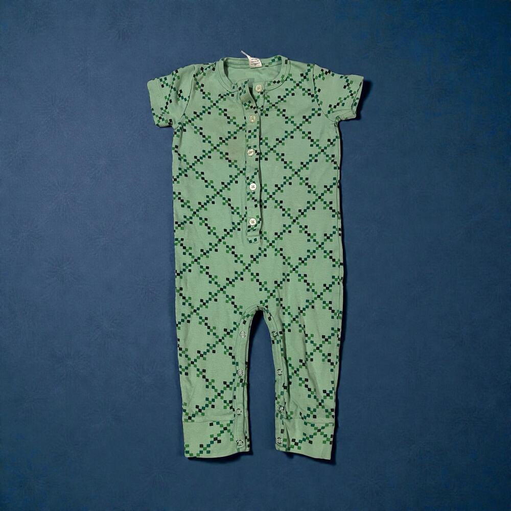 Kate Quinn Organics cotton Irish Chain shirt sleeve jumpsuit St Patrick’s Day